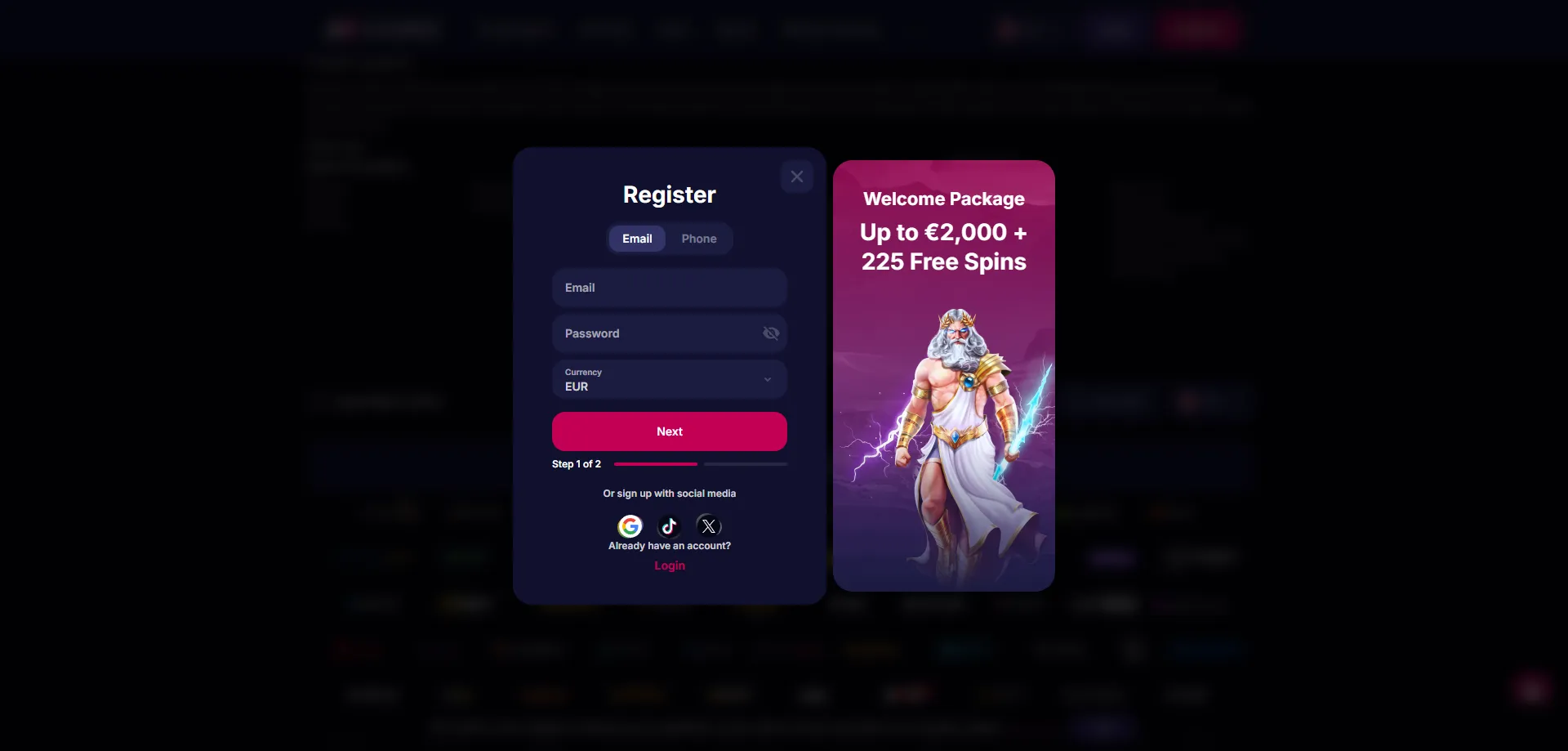 NV Casino registreringsproces – opret konto på få minutter